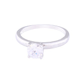 Asfour Crystal Drew Ring Inlaid With Round Zircon Stone In 925 Sterling Silver RM0039-8
